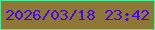 文字の大きさ：2、枠の色：4bed9a、背景の色：8f7735、文字の色：4307eb 無料ブログパーツのブログ時計