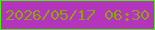 文字の大きさ：2、枠の色：4bef16、背景の色：b435bc、文字の色：88a511 無料ブログパーツのブログ時計