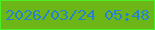 文字の大きさ：2、枠の色：4bf024、背景の色：6cb717、文字の色：2782cd 無料ブログパーツのブログ時計