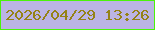 文字の大きさ：5、枠の色：4bf30a、背景の色：bbb4e4、文字の色：958215 無料ブログパーツのブログ時計