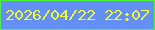 文字の大きさ：5、枠の色：4bf333、背景の色：638ff7、文字の色：edf93a 無料ブログパーツのブログ時計