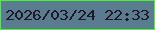 文字の大きさ：4、枠の色：4bf428、背景の色：5a7c90、文字の色：221724 無料ブログパーツのブログ時計