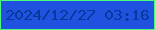 文字の大きさ：5、枠の色：4bfc7a、背景の色：2052e0、文字の色：07389c 無料ブログパーツのブログ時計