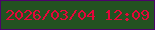 文字の大きさ：3、枠の色：4c046b、背景の色：235221、文字の色：e4073a 無料ブログパーツのブログ時計