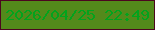 文字の大きさ：1、枠の色：4c061f、背景の色：538a1b、文字の色：03a31d 無料ブログパーツのブログ時計