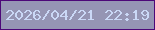 文字の大きさ：4、枠の色：4c0878、背景の色：9595b4、文字の色：cad8f6 無料ブログパーツのブログ時計