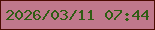 文字の大きさ：5、枠の色：4c0b02、背景の色：c0788c、文字の色：2f5d13 無料ブログパーツのブログ時計