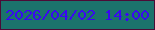 文字の大きさ：4、枠の色：4c0b36、背景の色：1b736c、文字の色：3908f2 無料ブログパーツのブログ時計