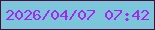 文字の大きさ：4、枠の色：4c0c3a、背景の色：7bc6db、文字の色：a725f2 無料ブログパーツのブログ時計