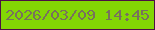 文字の大きさ：1、枠の色：4c0f45、背景の色：83d604、文字の色：78715d 無料ブログパーツのブログ時計