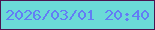 文字の大きさ：1、枠の色：4c144f、背景の色：6bdad7、文字の色：637df5 無料ブログパーツのブログ時計