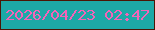 文字の大きさ：2、枠の色：4c1505、背景の色：1da9a7、文字の色：f564b8 無料ブログパーツのブログ時計