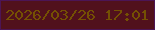 文字の大きさ：4、枠の色：4c1555、背景の色：51111c、文字の色：745003 無料ブログパーツのブログ時計