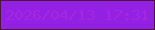 文字の大きさ：4、枠の色：4c1635、背景の色：9321e3、文字の色：a826db 無料ブログパーツのブログ時計