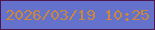 文字の大きさ：5、枠の色：4c164e、背景の色：6472cb、文字の色：cb863d 無料ブログパーツのブログ時計