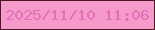 文字の大きさ：4、枠の色：4c1825、背景の色：f69acb、文字の色：e170b6 無料ブログパーツのブログ時計