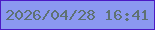 文字の大きさ：5、枠の色：4c19c4、背景の色：8b98f0、文字の色：5e7172 無料ブログパーツのブログ時計