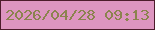 文字の大きさ：4、枠の色：4c1c2b、背景の色：dd95c0、文字の色：8b834e 無料ブログパーツのブログ時計