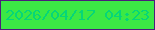 文字の大きさ：1、枠の色：4c1d7b、背景の色：3ce845、文字の色：05d678 無料ブログパーツのブログ時計