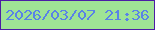 文字の大きさ：1、枠の色：4c1da5、背景の色：9fe395、文字の色：5982e7 無料ブログパーツのブログ時計
