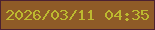 文字の大きさ：5、枠の色：4c2131、背景の色：8f5b27、文字の色：bdb930 無料ブログパーツのブログ時計