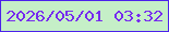 文字の大きさ：3、枠の色：4c21eb、背景の色：c5efc7、文字の色：762bef 無料ブログパーツのブログ時計