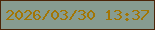 文字の大きさ：3、枠の色：4c2508、背景の色：879c90、文字の色：a27504 無料ブログパーツのブログ時計