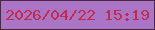 文字の大きさ：3、枠の色：4c2743、背景の色：aa75c5、文字の色：c32a50 無料ブログパーツのブログ時計