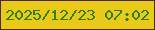 文字の大きさ：1、枠の色：4c2a04、背景の色：eaca18、文字の色：327e01 無料ブログパーツのブログ時計