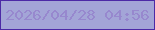 文字の大きさ：3、枠の色：4c2aa6、背景の色：a3a5d7、文字の色：9788ce 無料ブログパーツのブログ時計