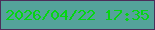 文字の大きさ：5、枠の色：4c2d59、背景の色：54a39a、文字の色：05d612 無料ブログパーツのブログ時計