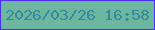 文字の大きさ：1、枠の色：4c2dfd、背景の色：6db69f、文字の色：35899b 無料ブログパーツのブログ時計
