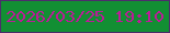 文字の大きさ：3、枠の色：4c2e6b、背景の色：128f33、文字の色：bc1b98 無料ブログパーツのブログ時計