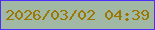 文字の大きさ：4、枠の色：4c30f9、背景の色：a0b8a4、文字の色：9c7602 無料ブログパーツのブログ時計