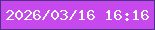 文字の大きさ：1、枠の色：4c3184、背景の色：c748ec、文字の色：fefdfa 無料ブログパーツのブログ時計