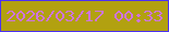 文字の大きさ：3、枠の色：4c31f3、背景の色：b2a110、文字の色：cf74e2 無料ブログパーツのブログ時計