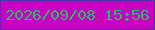 文字の大きさ：3、枠の色：4c33a6、背景の色：c504c3、文字の色：2eba5d 無料ブログパーツのブログ時計