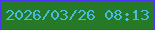 文字の大きさ：3、枠の色：4c36f6、背景の色：267927、文字の色：46bdde 無料ブログパーツのブログ時計