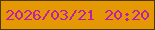 文字の大きさ：1、枠の色：4c3801、背景の色：e49804、文字の色：be1da8 無料ブログパーツのブログ時計