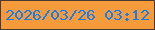 文字の大きさ：3、枠の色：4c3a30、背景の色：f69b3b、文字の色：187eed 無料ブログパーツのブログ時計