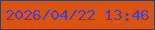 文字の大きさ：1、枠の色：4c3a49、背景の色：da540f、文字の色：4e3cc3 無料ブログパーツのブログ時計