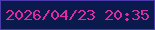 文字の大きさ：5、枠の色：4c3bab、背景の色：0b1a4c、文字の色：e02aa3 無料ブログパーツのブログ時計