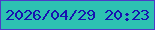 文字の大きさ：4、枠の色：4c3bc7、背景の色：2dc1b2、文字の色：1712b1 無料ブログパーツのブログ時計