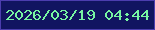 文字の大きさ：1、枠の色：4c3dae、背景の色：111460、文字の色：77f5a2 無料ブログパーツのブログ時計