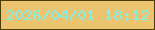 文字の大きさ：5、枠の色：4c3e02、背景の色：ecc46f、文字の色：80f1e9 無料ブログパーツのブログ時計