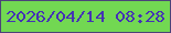文字の大きさ：5、枠の色：4c4379、背景の色：72d852、文字の色：4532b5 無料ブログパーツのブログ時計