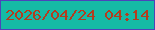 文字の大きさ：4、枠の色：4c43ba、背景の色：15baa5、文字の色：b43c1e 無料ブログパーツのブログ時計