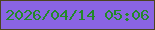 文字の大きさ：2、枠の色：4c441f、背景の色：8a64e3、文字の色：238929 無料ブログパーツのブログ時計