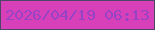 文字の大きさ：5、枠の色：4c4767、背景の色：d740b9、文字の色：9643c5 無料ブログパーツのブログ時計