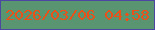 文字の大きさ：5、枠の色：4c48a2、背景の色：589570、文字の色：ea5018 無料ブログパーツのブログ時計